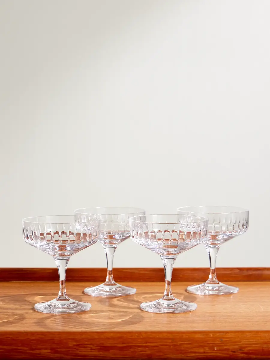Soho Home Roebling Set of Four Crystal Champagne Coupes - Men