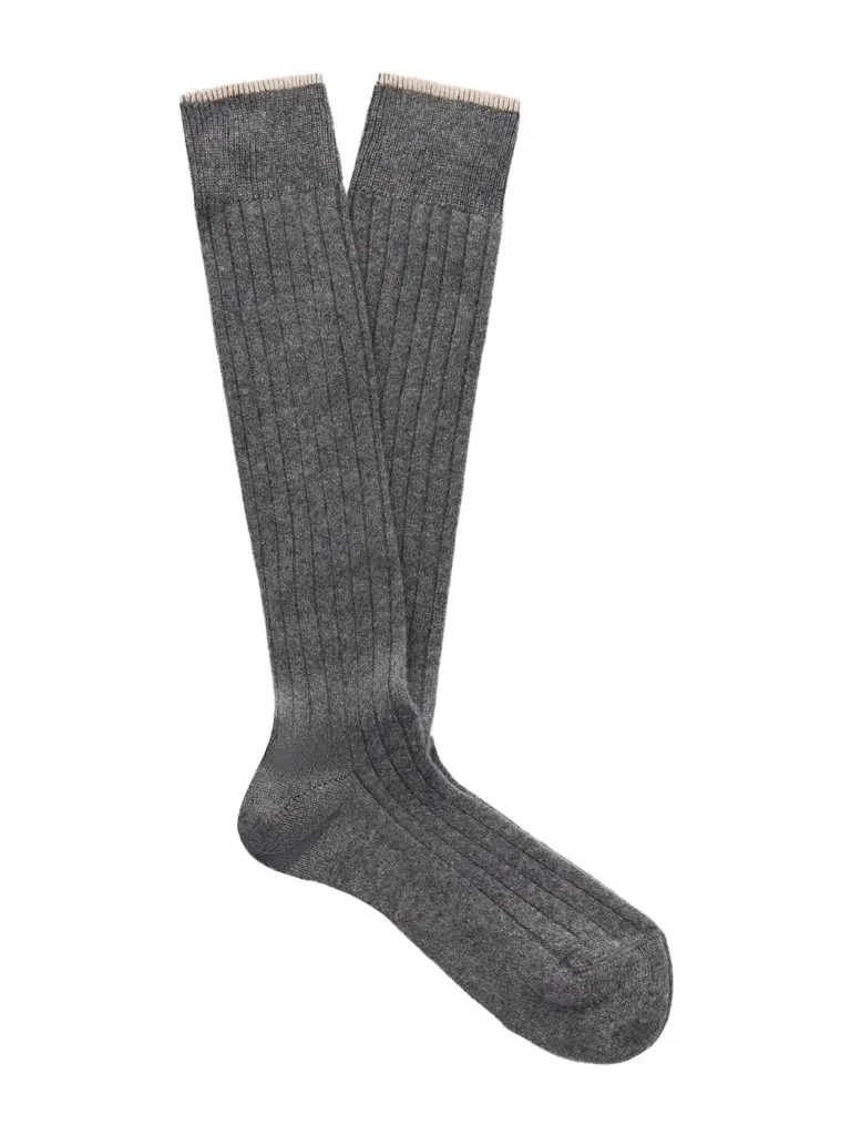 Brunello Cucinelli Ribbed Cashmere Socks - Men