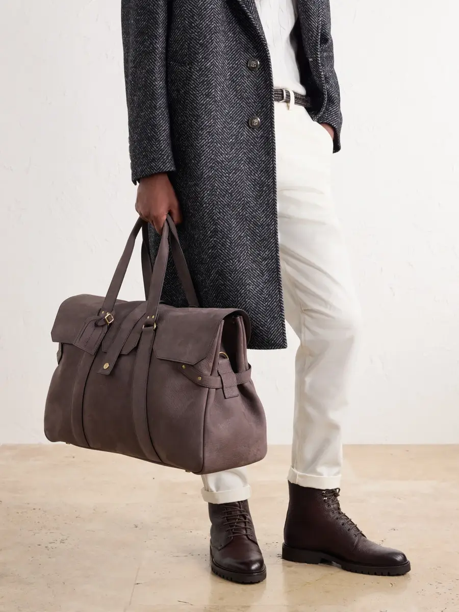 Brunello Cucinelli Full-Grain Leather Weekend Bag - Men | Thumbnail 2