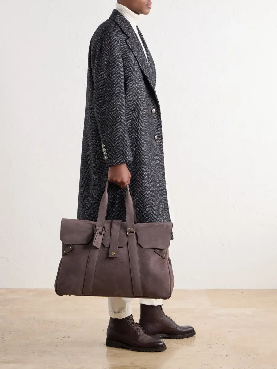 Brunello Cucinelli Full-Grain Leather Weekend Bag - Men | Thumbnail 3