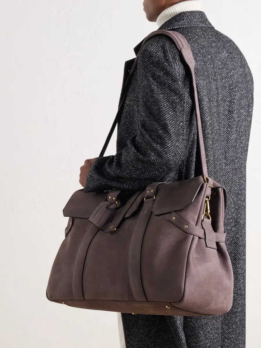 Brunello Cucinelli Full-Grain Leather Weekend Bag - Men | Thumbnail 5