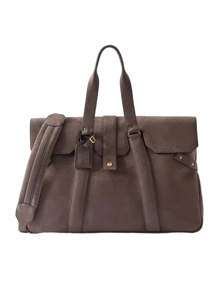 Full-Grain Leather Weekend Bag - Men Full-Grain Leather Weekend Bag - Men