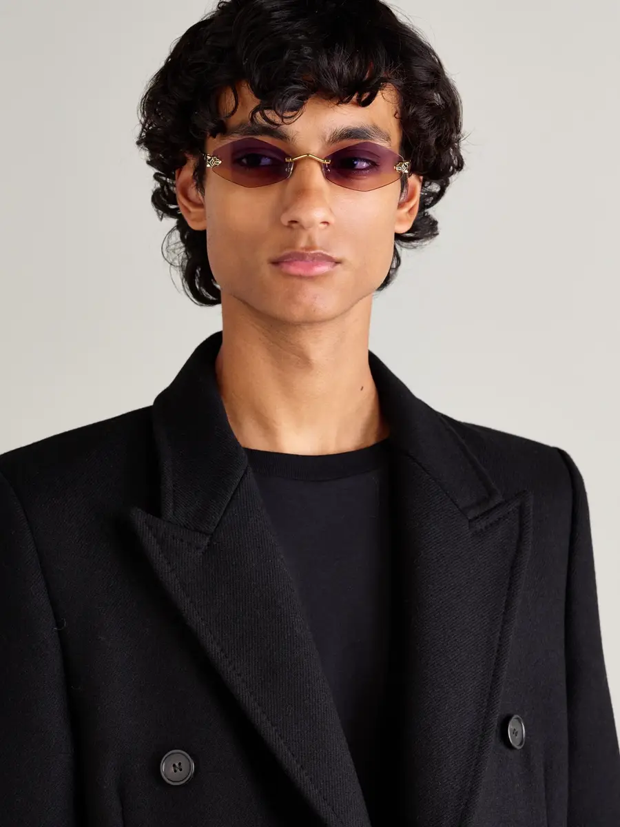 Cartier Eyewear Panthère de Cartier Rimless Hexagon-Frame Gold-Tone Metal Sunglasses - Men | Thumbnail 2 Cartier Eyewear Panthère de Cartier Rimless Hexagon-Frame Gold-Tone Metal Sunglasses - Men | Thumbnail 2