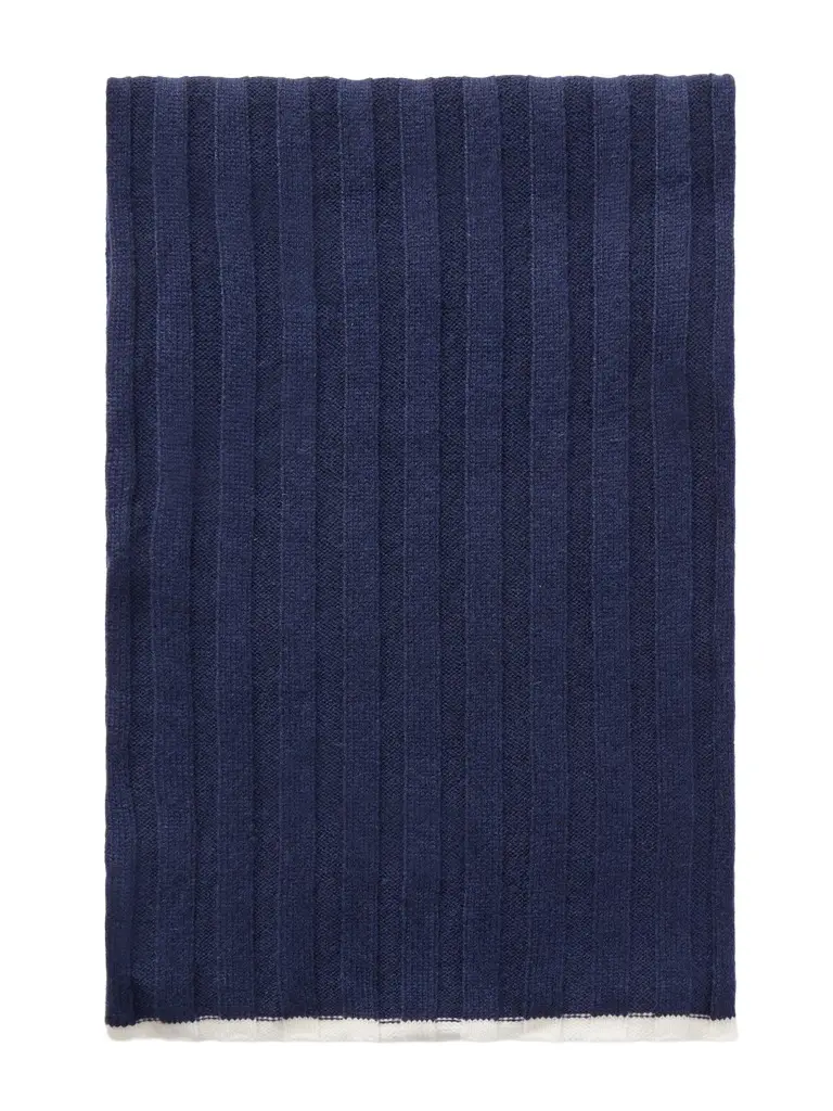 Ribbed Cashmere Scarf - Men Ribbed Cashmere Scarf - Men