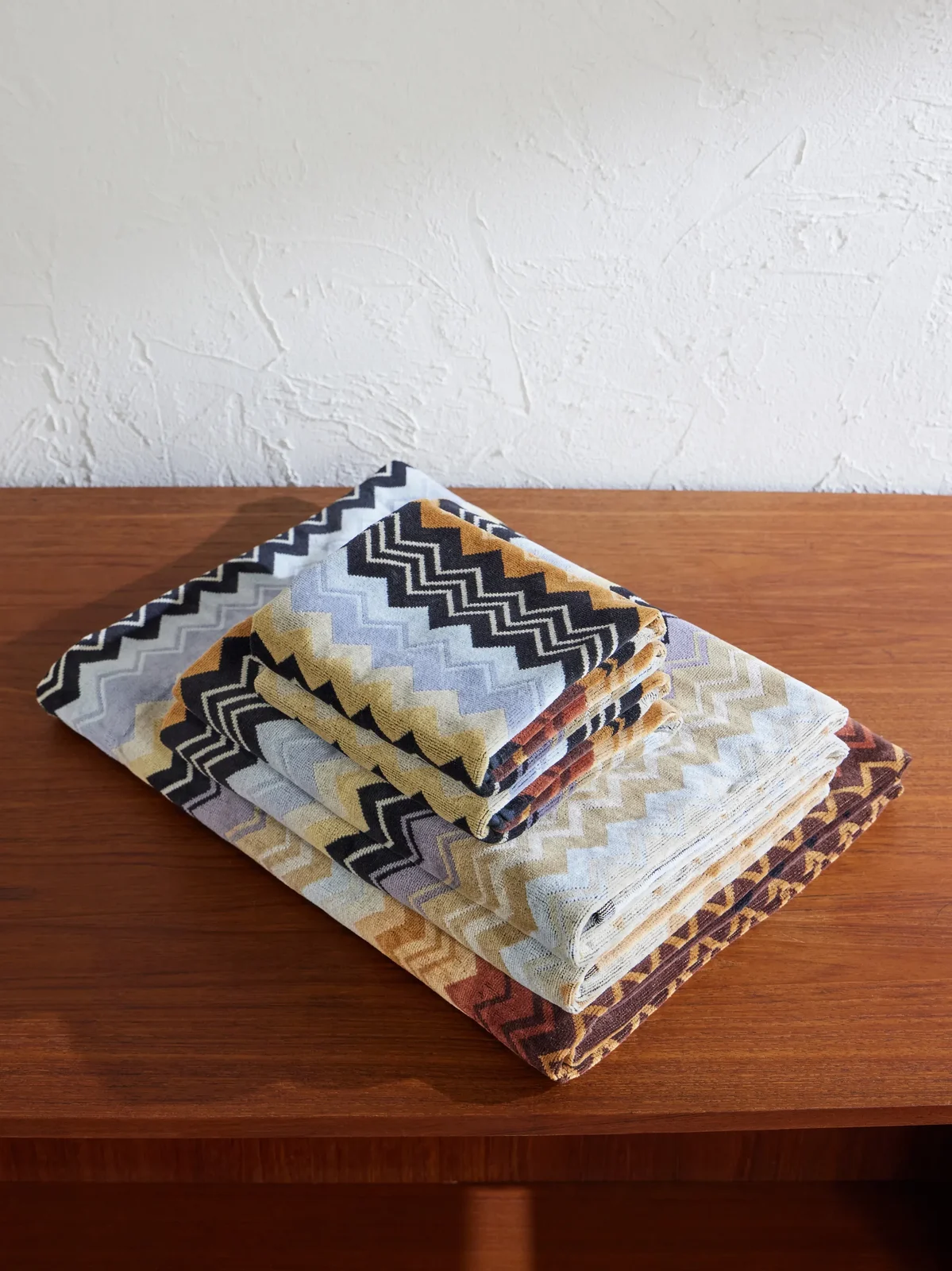Missoni Home Giacomo Set of Five Striped Cotton-Terry Towels - Men