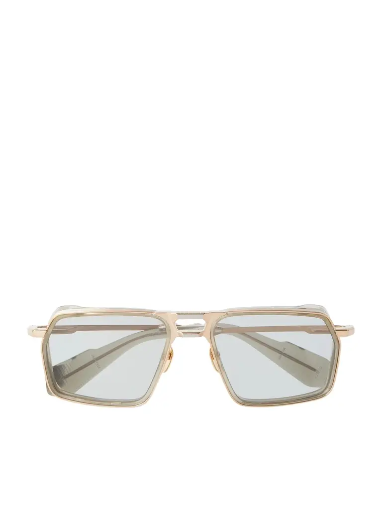 Jacques Marie Mage GT-R Double-Bridge Aviator-Style Gold-Tone Titanium Sunglasses - Men