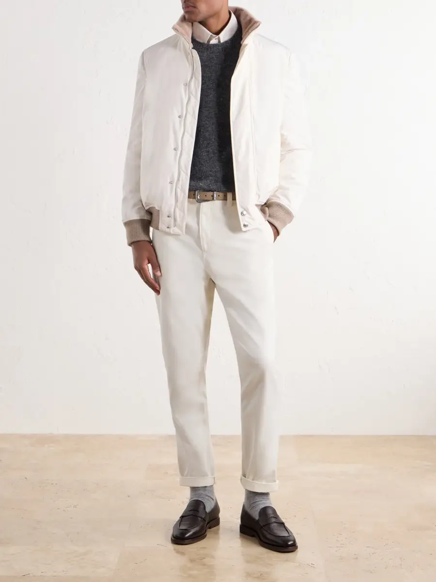 Brunello Cucinelli Mélange Brushed Cashmere Sweater - Men | Thumbnail 2 Brunello Cucinelli Mélange Brushed Cashmere Sweater - Men | Thumbnail 2