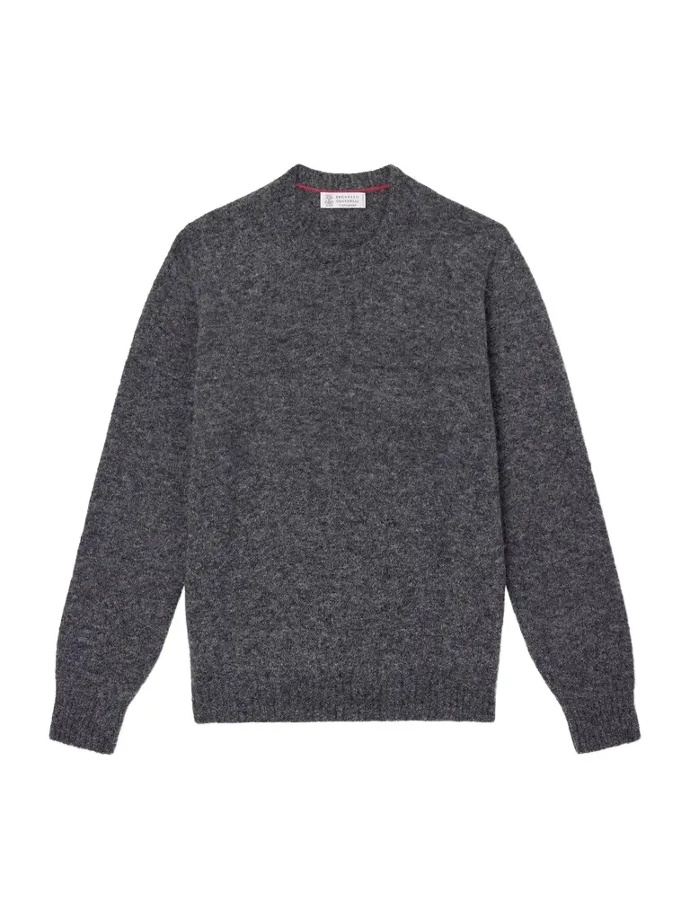 Brunello Cucinelli Mélange Brushed Cashmere Sweater - Men