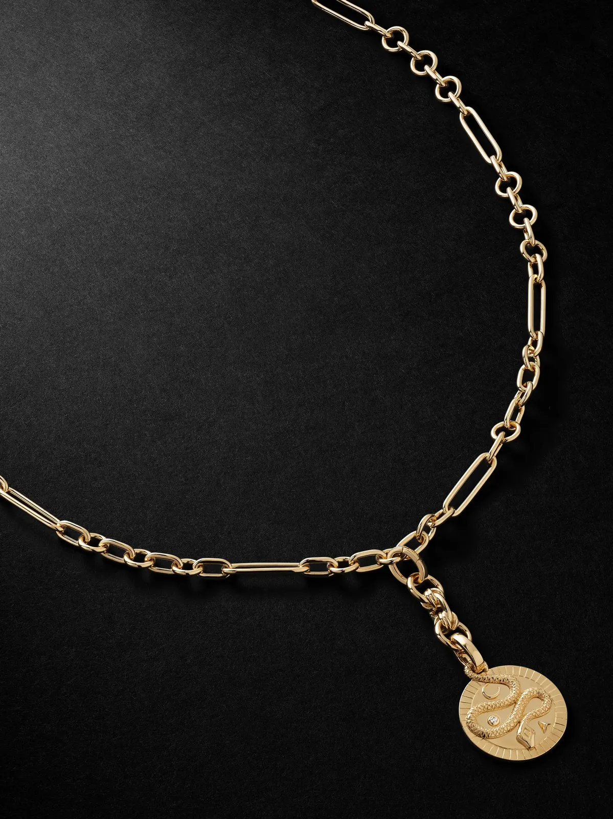 Foundrae Wholeness 18-Karat Gold Diamond Pendant Necklace - Men
