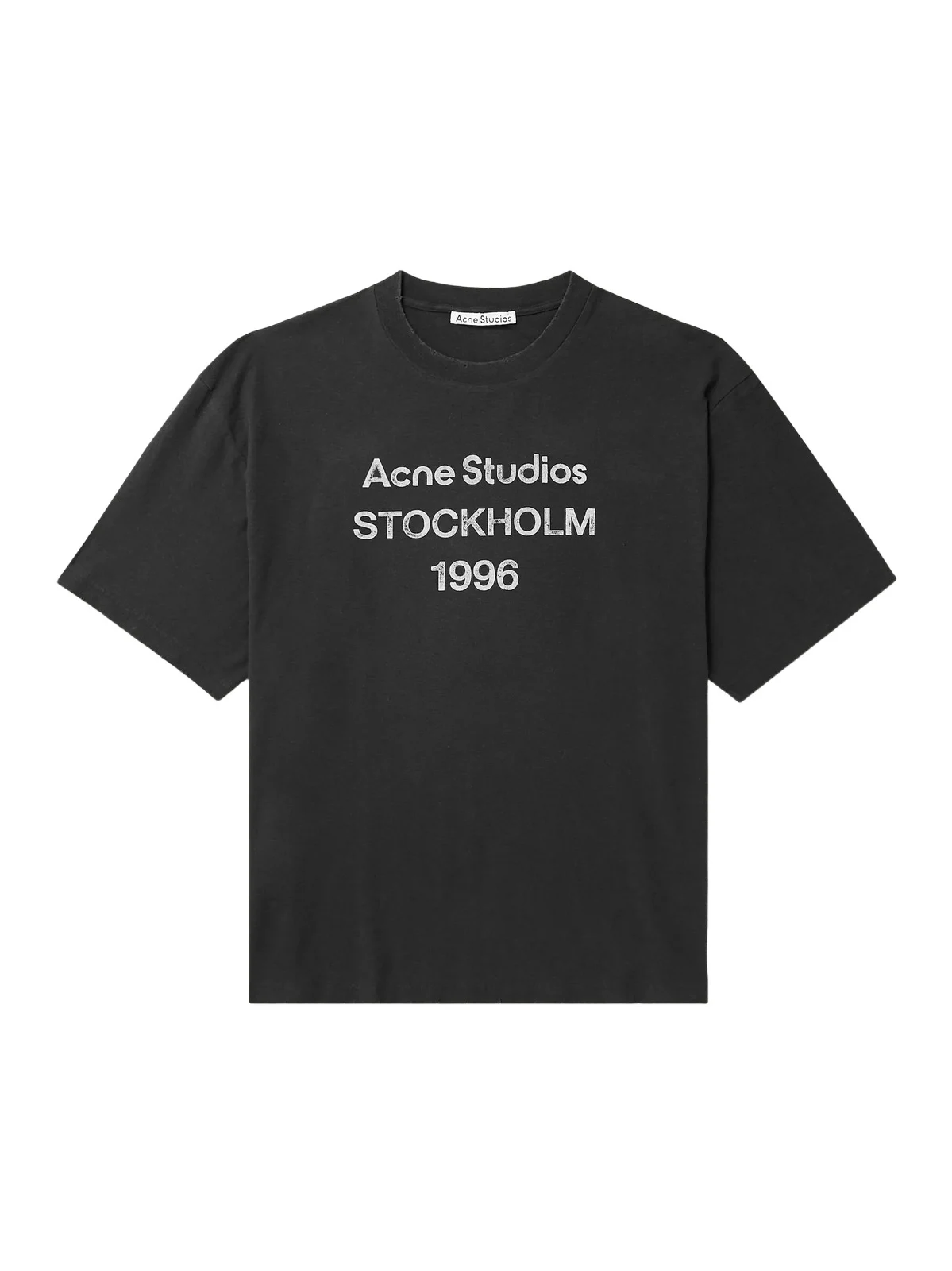 Acne Studios Exford Distressed Logo-Print Cotton-Jersey T-Shirt - Men