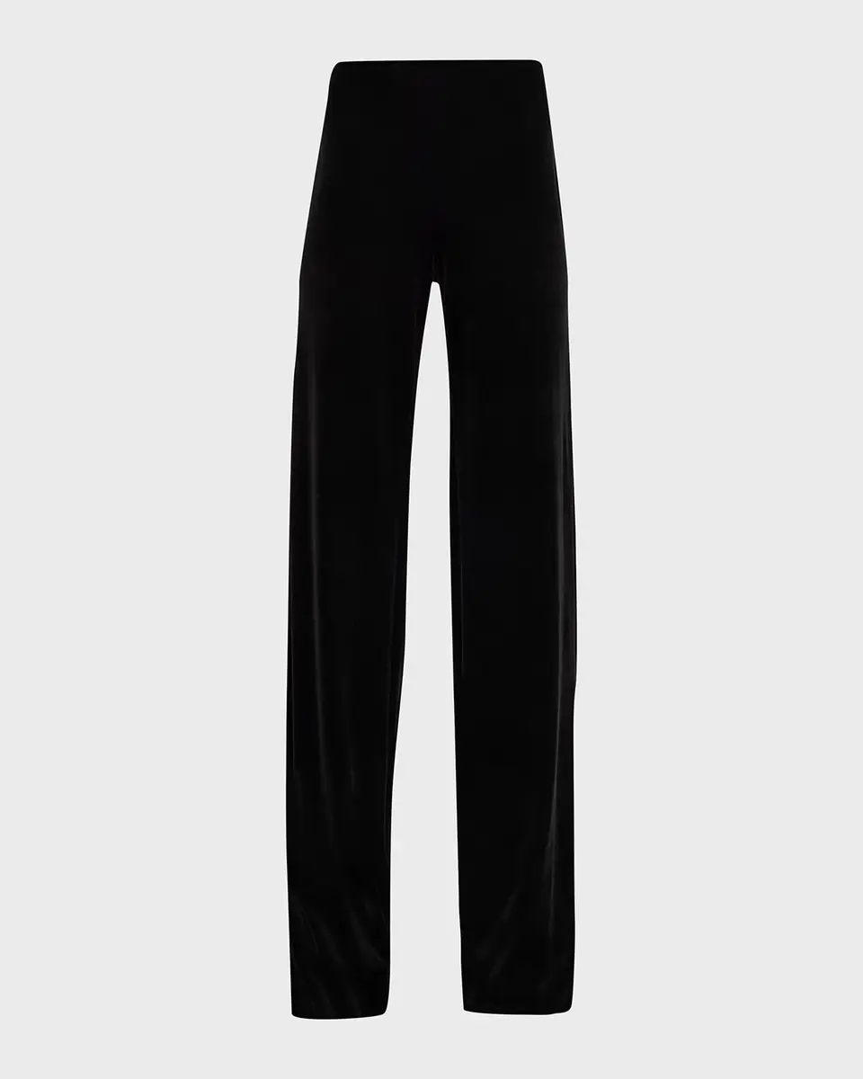 Rickie Freeman for Teri Jon Mid-Rise Velvet Pants | Thumbnail 2 Rickie Freeman for Teri Jon Mid-Rise Velvet Pants | Thumbnail 2