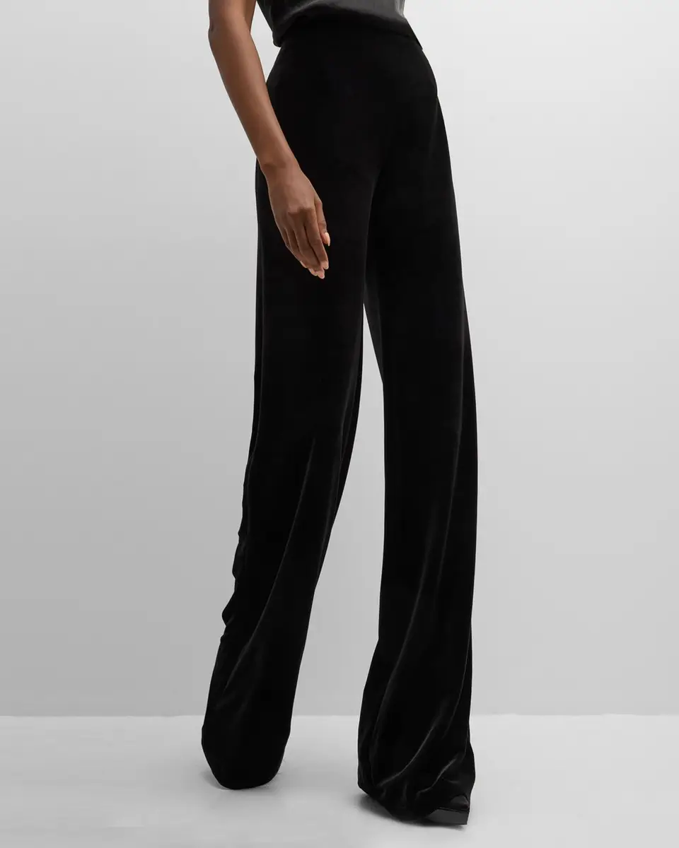 Rickie Freeman for Teri Jon Mid-Rise Velvet Pants | Thumbnail 7 Rickie Freeman for Teri Jon Mid-Rise Velvet Pants | Thumbnail 7