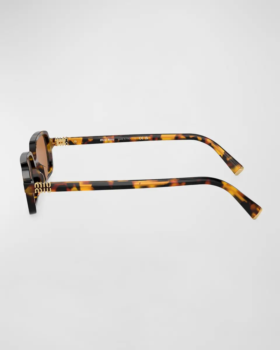 Miu Miu Logo Acetate Rectangle Sunglasses | Thumbnail 2