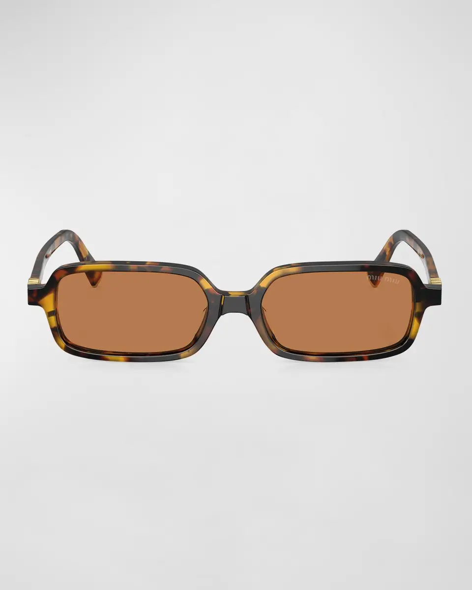 Miu Miu Logo Acetate Rectangle Sunglasses | Thumbnail 3