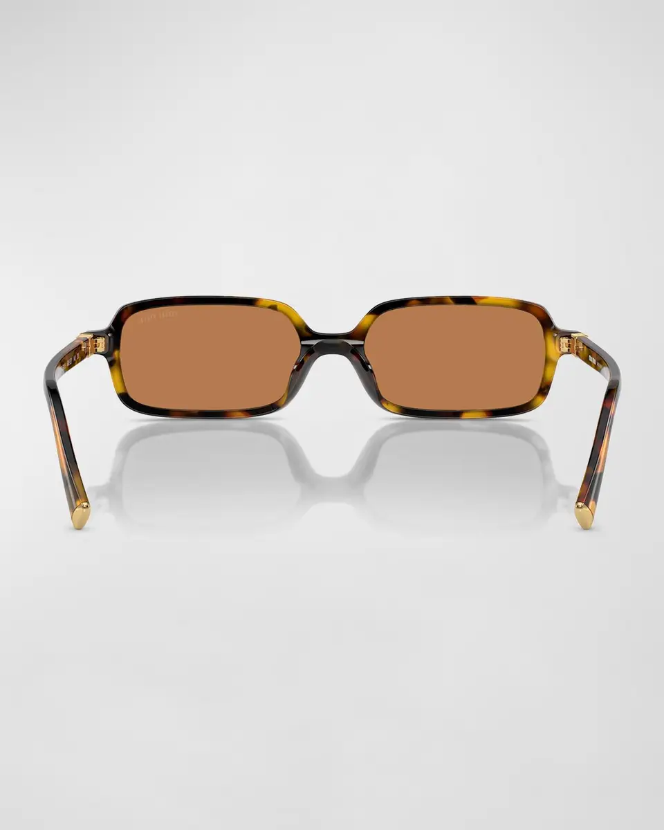 Miu Miu Logo Acetate Rectangle Sunglasses | Thumbnail 4