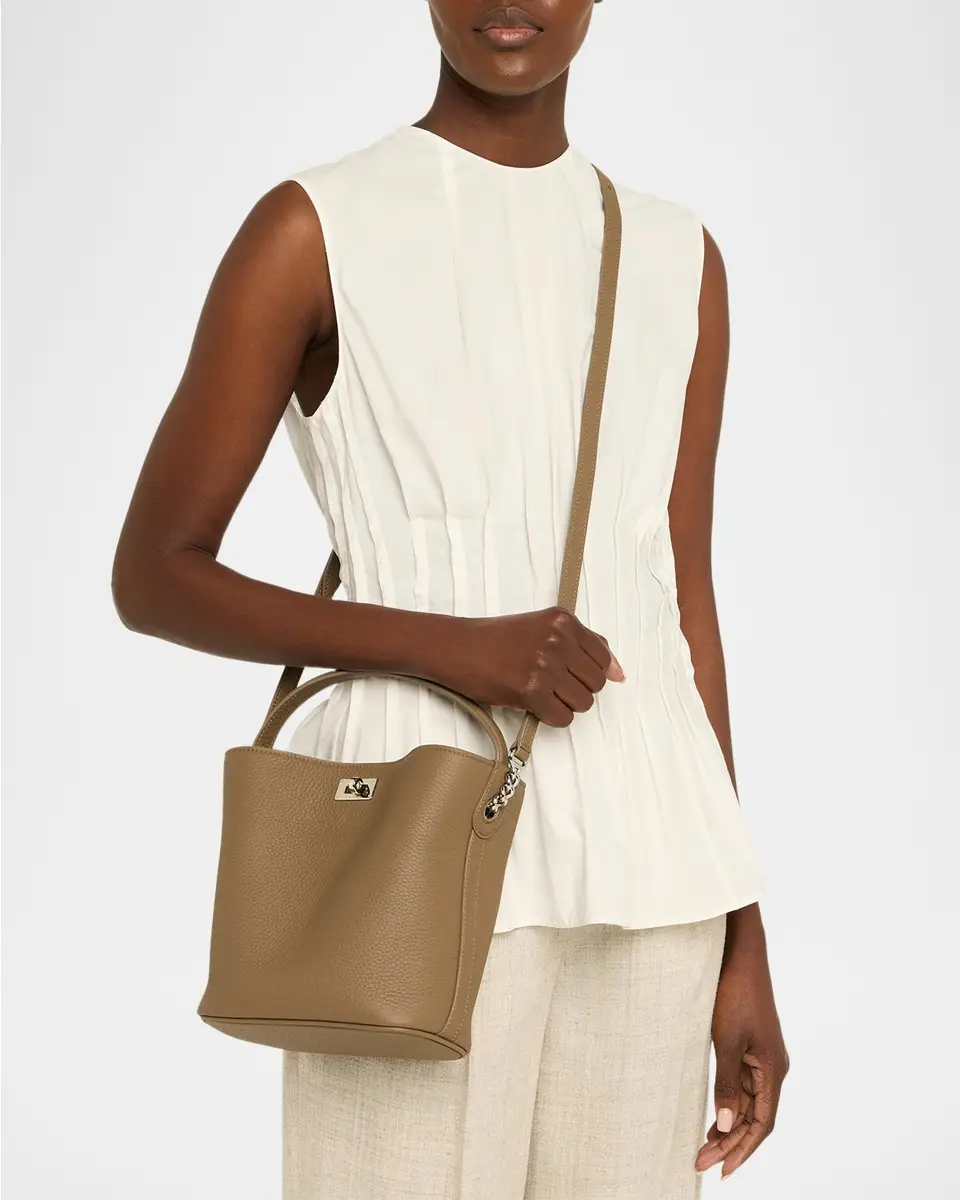 Michino Paris Odeon Mini Grain Leather Bucket Bag | Thumbnail 2 Michino Paris Odeon Mini Grain Leather Bucket Bag | Thumbnail 2