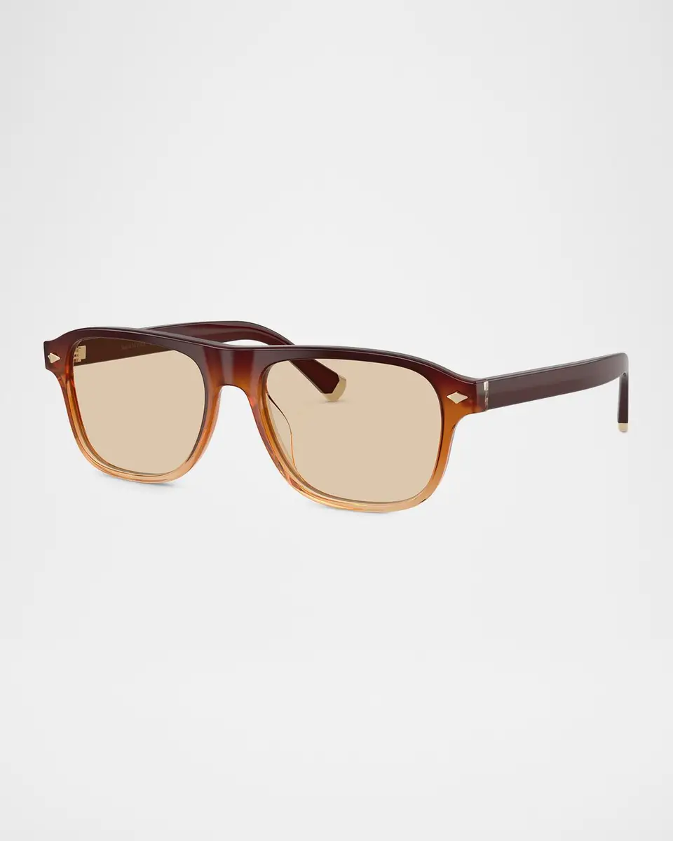 Brunello Cucinelli Intarsia Rays 55mm Rectangular Sunglasses | Thumbnail 3