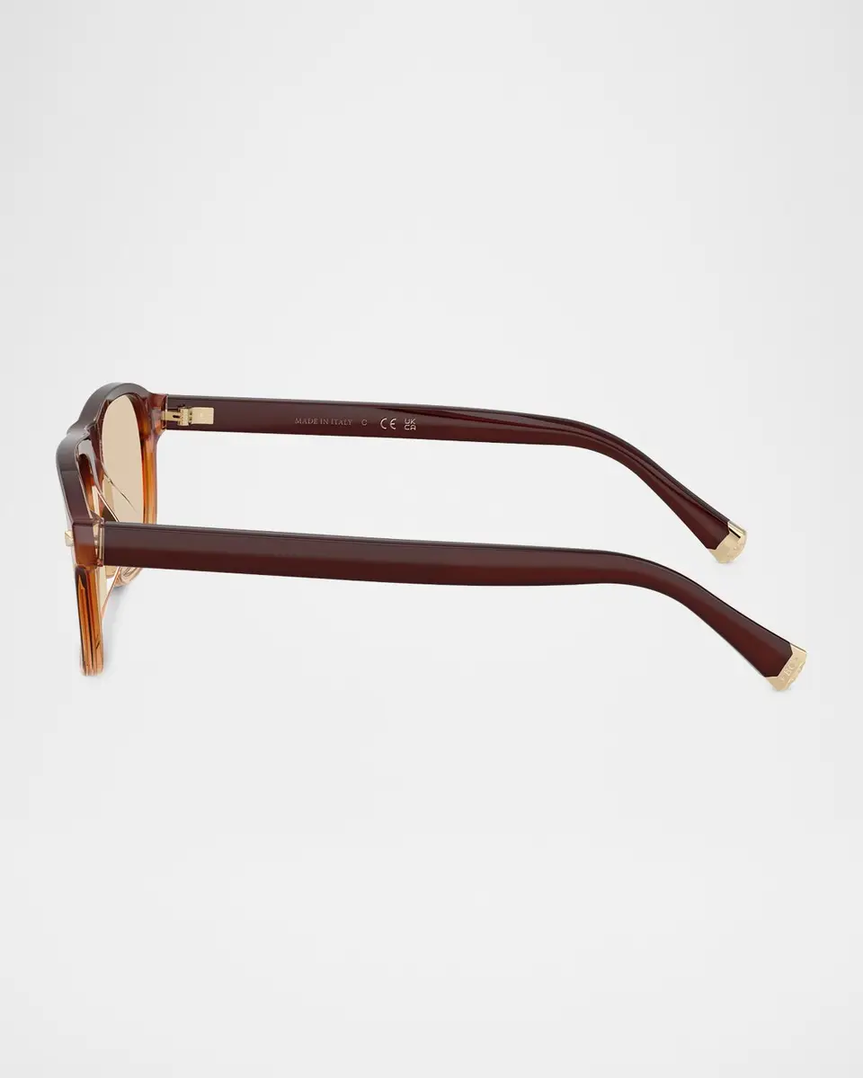 Brunello Cucinelli Intarsia Rays 55mm Rectangular Sunglasses | Thumbnail 4