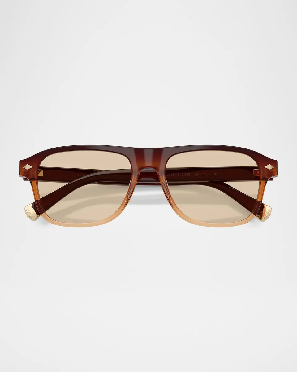 Brunello Cucinelli Intarsia Rays 55mm Rectangular Sunglasses | Thumbnail 5