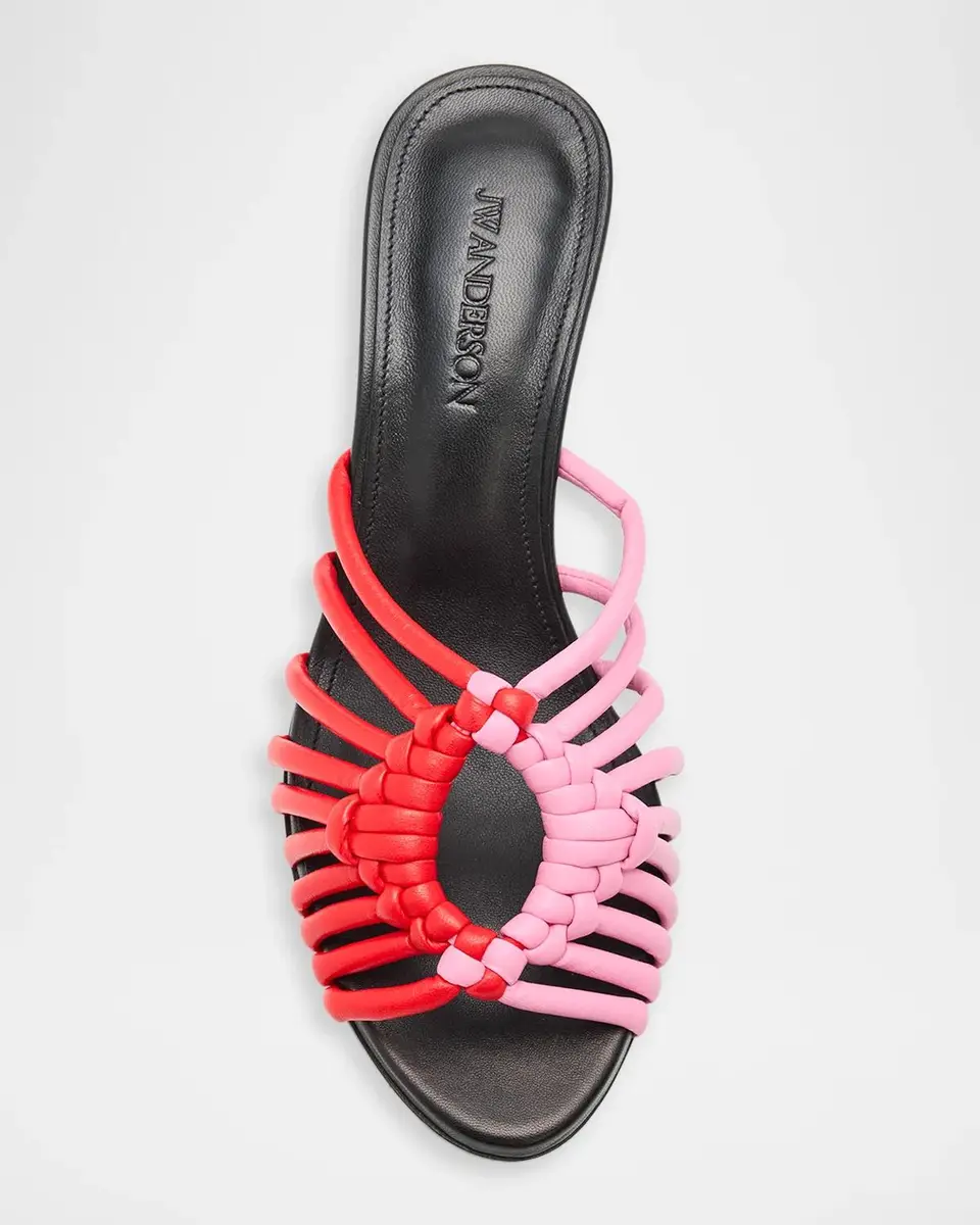JW Anderson 70mm Plot Bicolor Woven Leather Sandals | Thumbnail 3 JW Anderson 70mm Plot Bicolor Woven Leather Sandals | Thumbnail 3