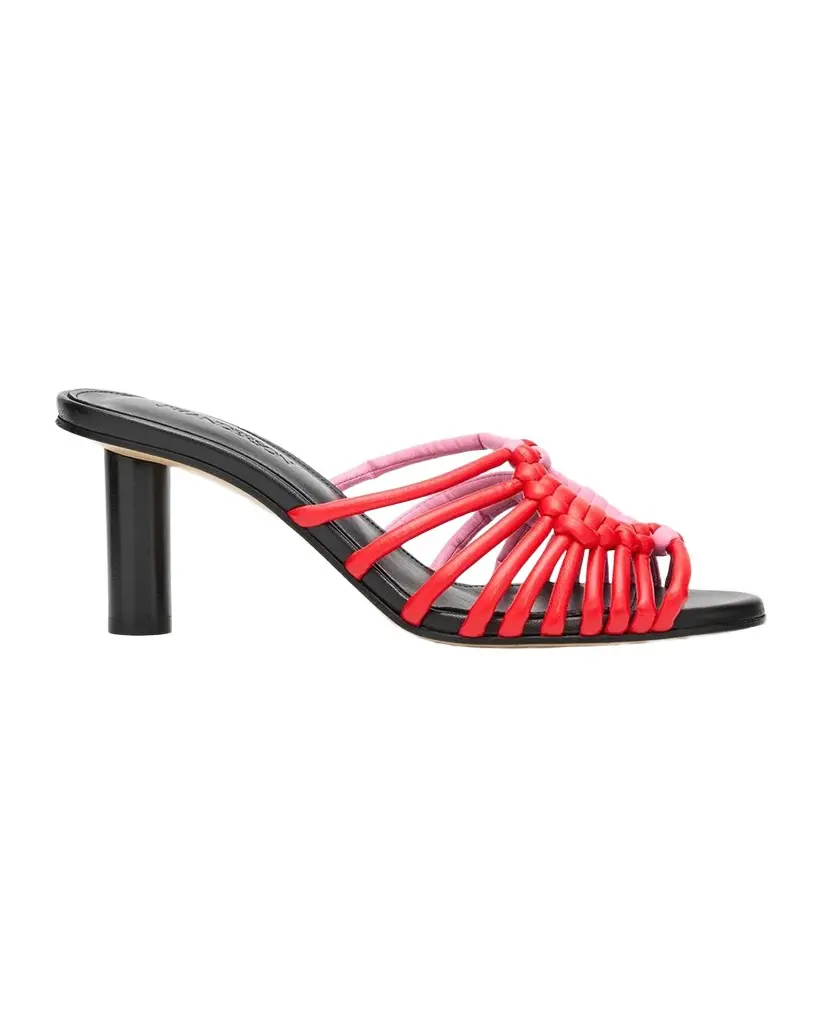 JW Anderson 70mm Plot Bicolor Woven Leather Sandals