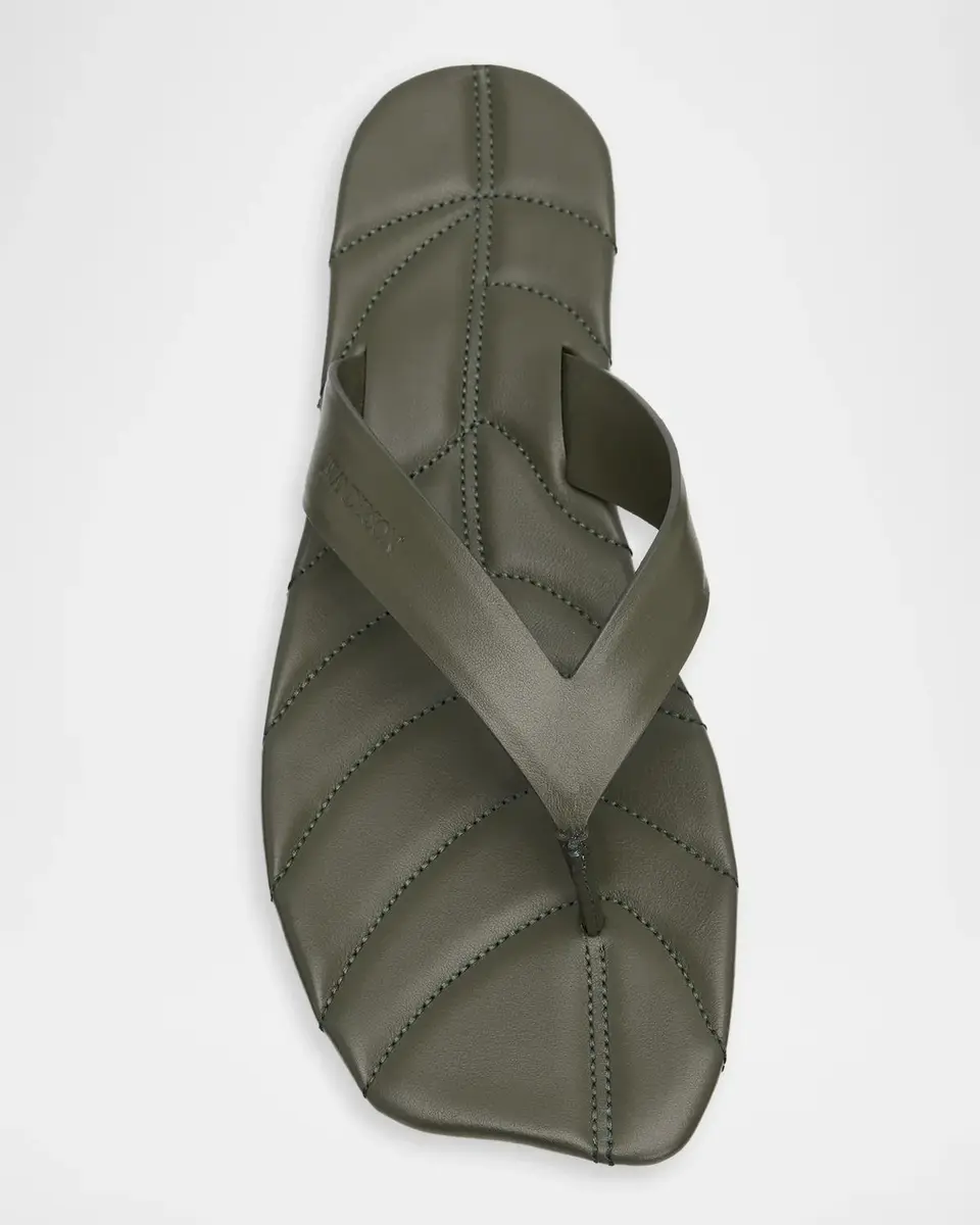 JW Anderson Leaf Leather Flat Thong Sandals | Thumbnail 3 JW Anderson Leaf Leather Flat Thong Sandals | Thumbnail 3