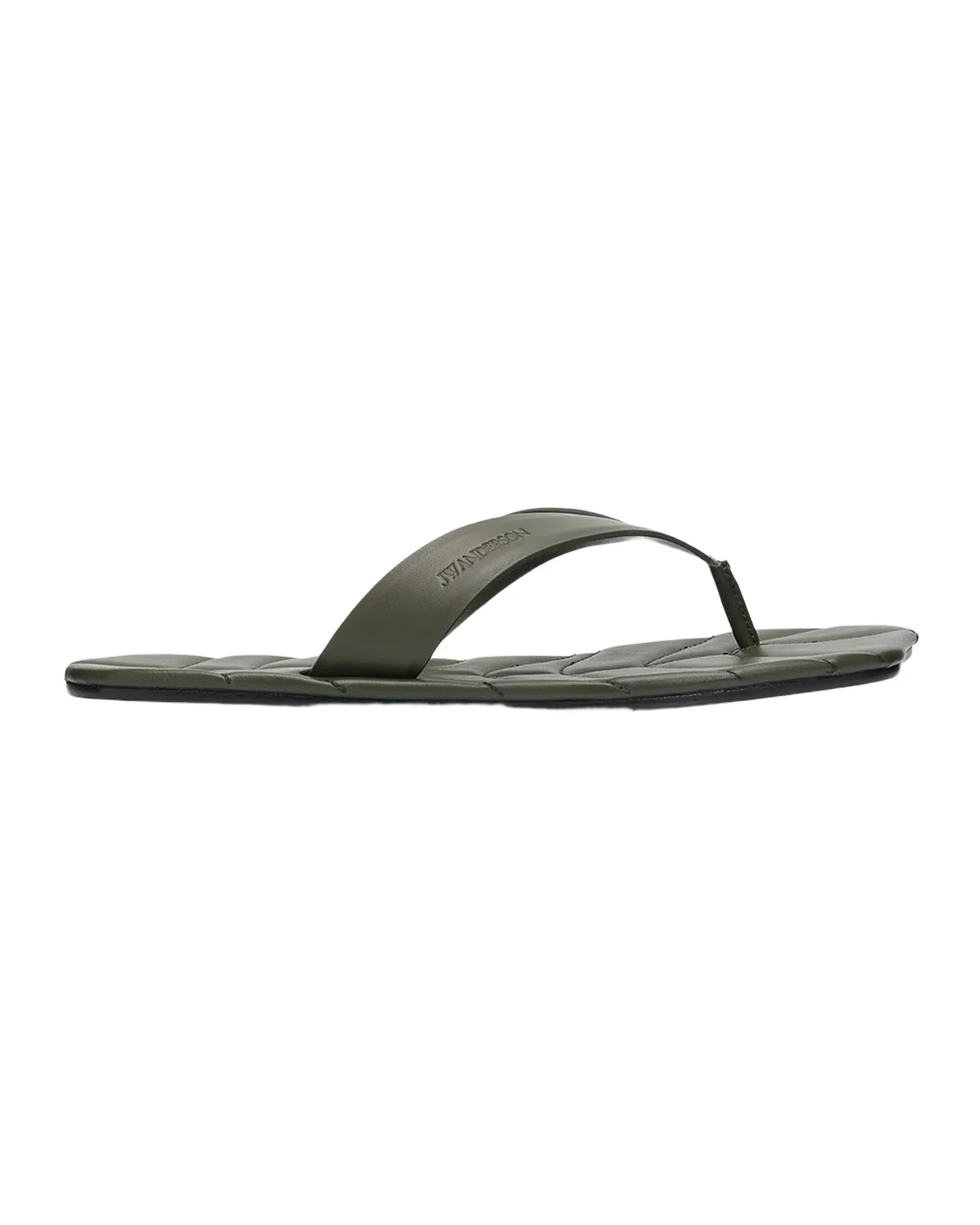 JW Anderson Leaf Leather Flat Thong Sandals