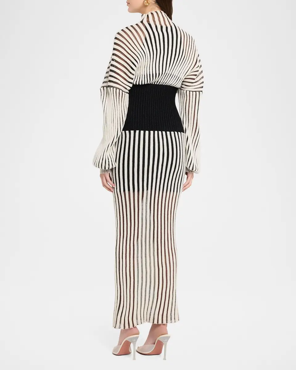 Et Ochs Clover Blouson Rib Knit Maxi Dress | Thumbnail 3 Et Ochs Clover Blouson Rib Knit Maxi Dress | Thumbnail 3