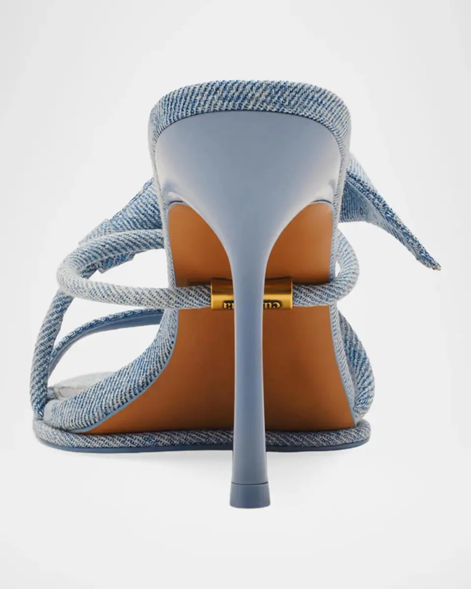 Cult Gaia Cori 105MM Denim Slip-On Sandals | Thumbnail 3 Cult Gaia Cori 105MM Denim Slip-On Sandals | Thumbnail 3