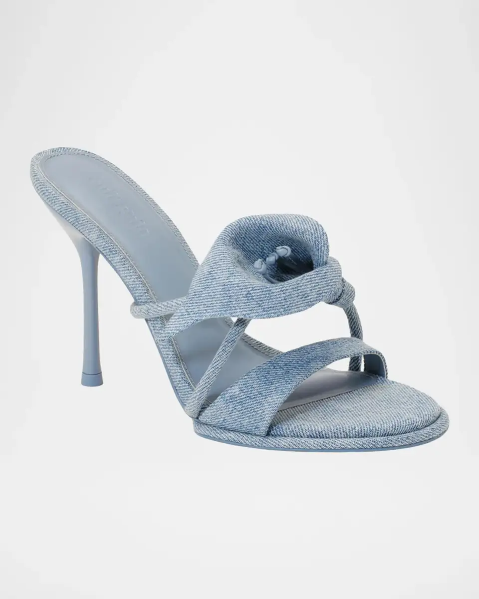 Cult Gaia Cori 105MM Denim Slip-On Sandals | Thumbnail 5 Cult Gaia Cori 105MM Denim Slip-On Sandals | Thumbnail 5