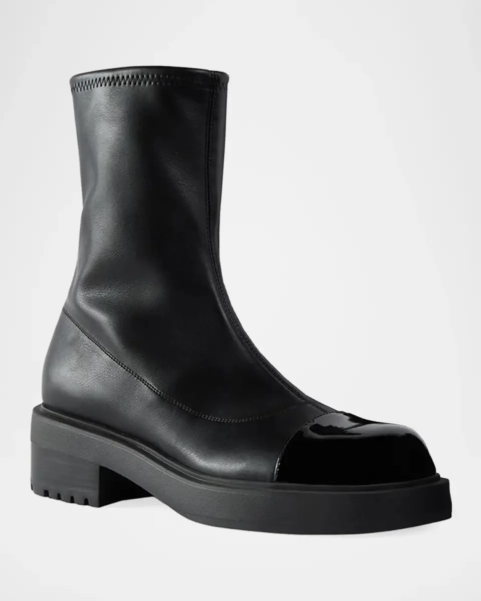Giuseppe Zanotti Cap Toe Leather Booties | Thumbnail 4 Giuseppe Zanotti Cap Toe Leather Booties | Thumbnail 4