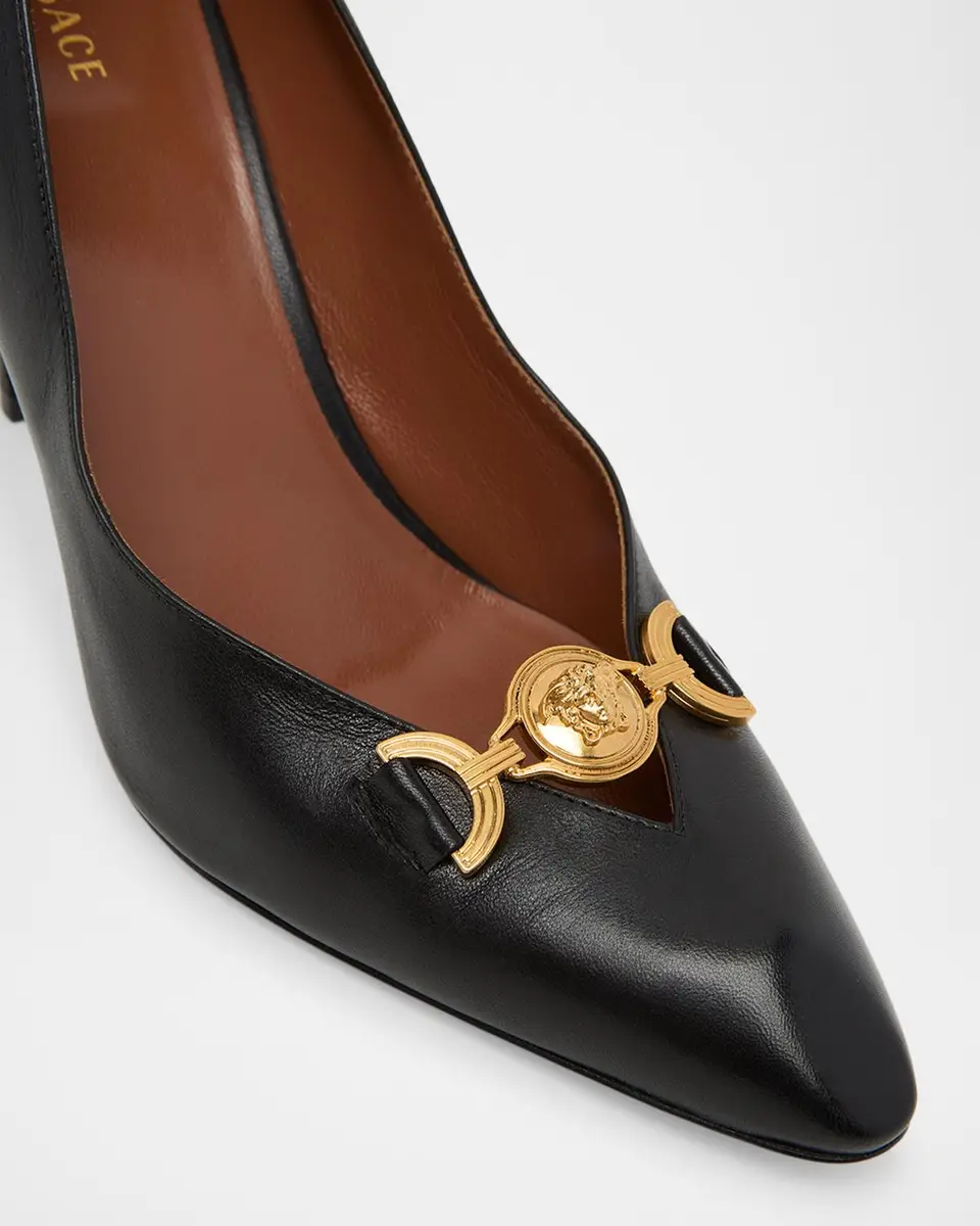 Versace 90mm La Medusa Leather Pumps | Thumbnail 5 Versace 90mm La Medusa Leather Pumps | Thumbnail 5