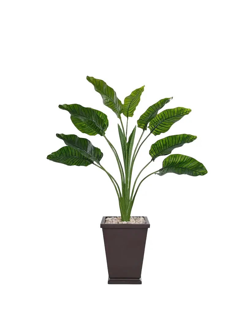 Traveller Palm 39" Indoor/Outdoor Faux Tree in Fiberglass Tower Planter Traveller Palm 39" Indoor/Outdoor Faux Tree in Fiberglass Tower Planter