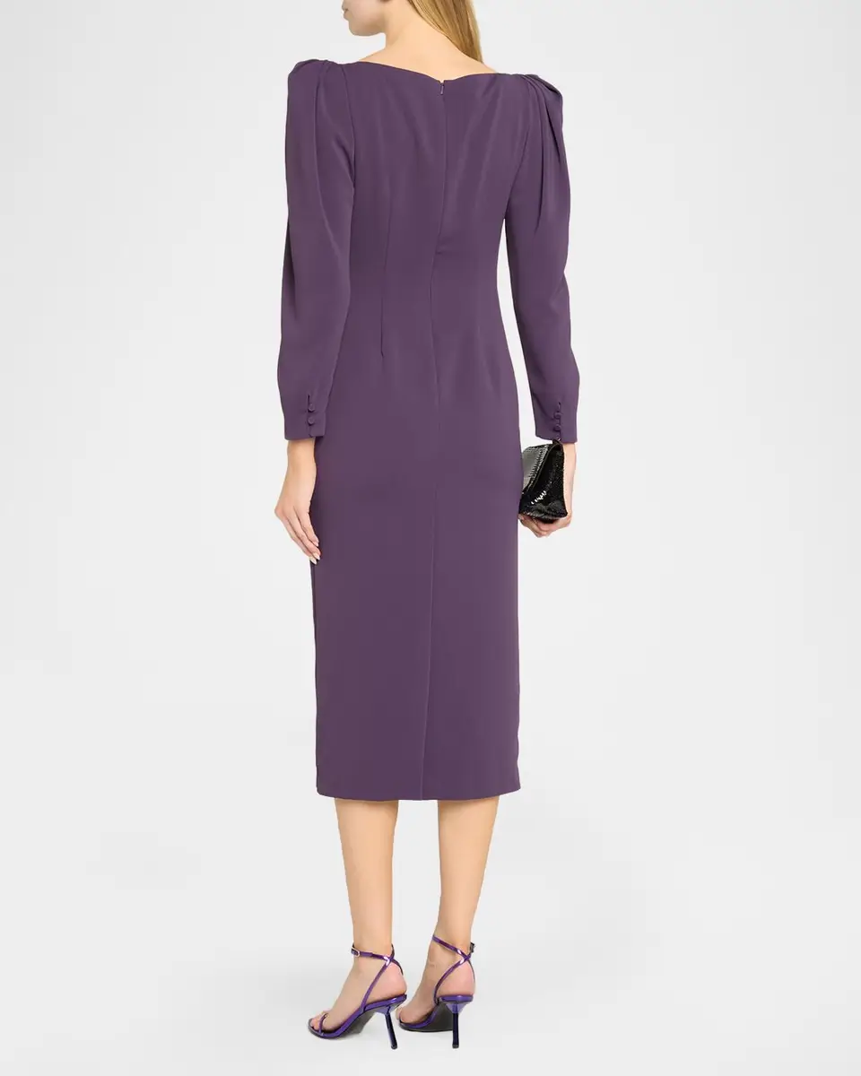 BADGLEY MISCHKA Beaded-Yoke Midi Sheath Dress | Thumbnail 3 BADGLEY MISCHKA Beaded-Yoke Midi Sheath Dress | Thumbnail 3