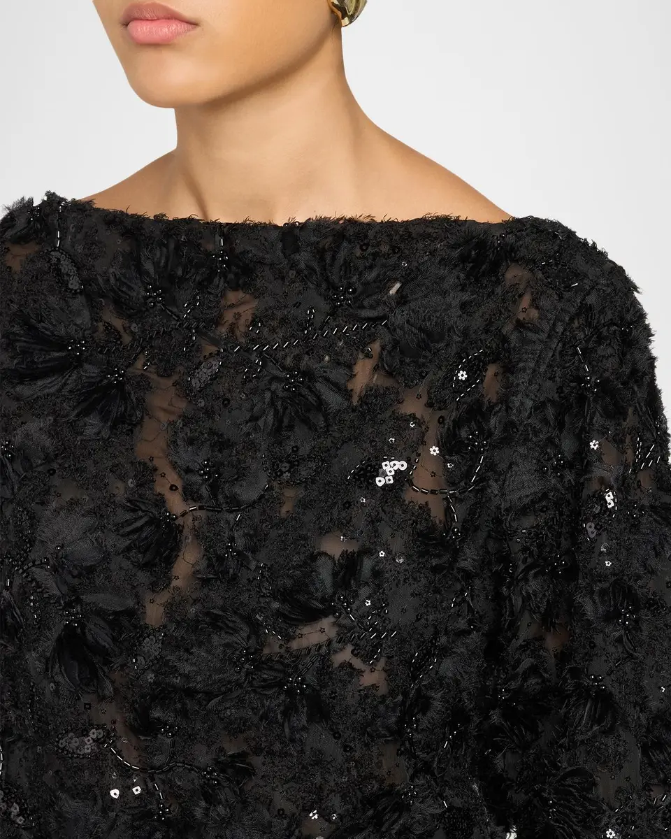 PRABAL GURUNG Bateau-Neck Beaded Blouse | Thumbnail 5 PRABAL GURUNG Bateau-Neck Beaded Blouse | Thumbnail 5