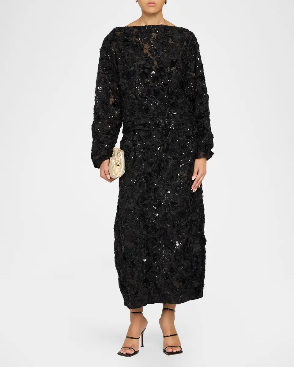 PRABAL GURUNG Embellished Deconstructed Organza Maxi Skirt | Thumbnail 2 PRABAL GURUNG Embellished Deconstructed Organza Maxi Skirt | Thumbnail 2