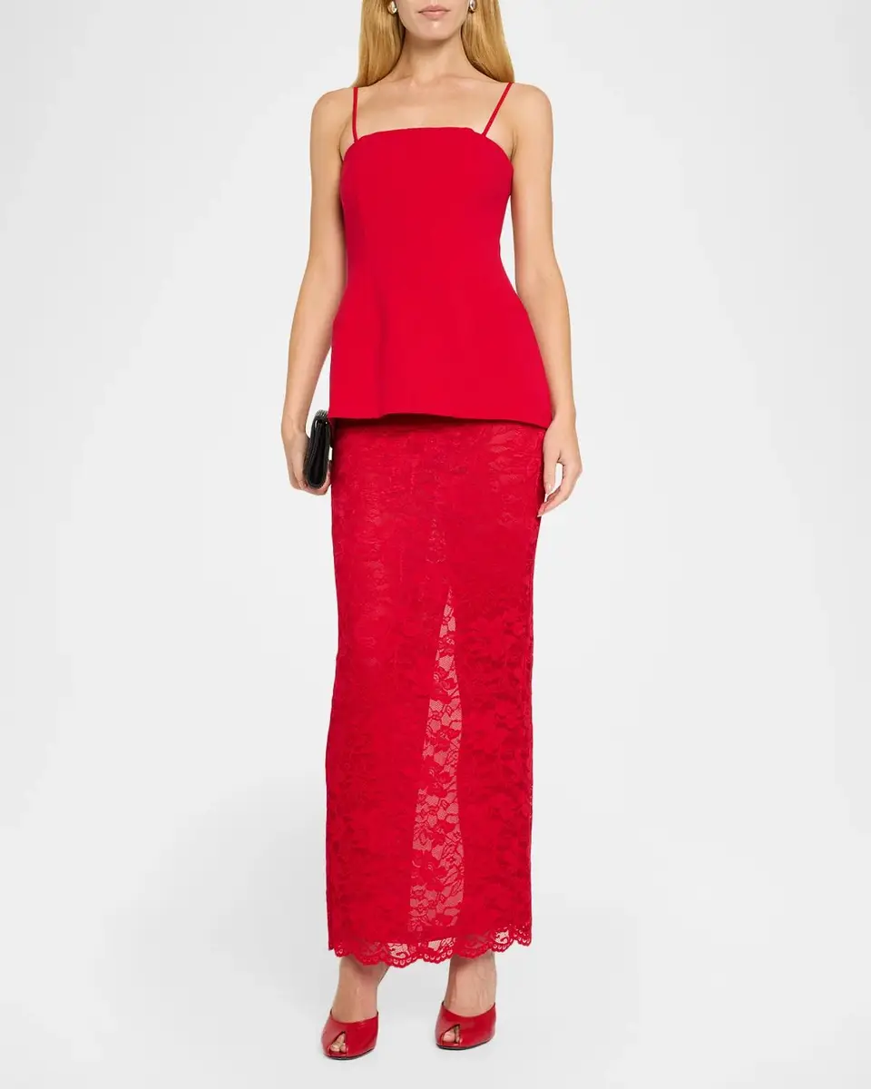 BLACK HALO Sunara Square-Neck Column Maxi Dress | Thumbnail 2 BLACK HALO Sunara Square-Neck Column Maxi Dress | Thumbnail 2