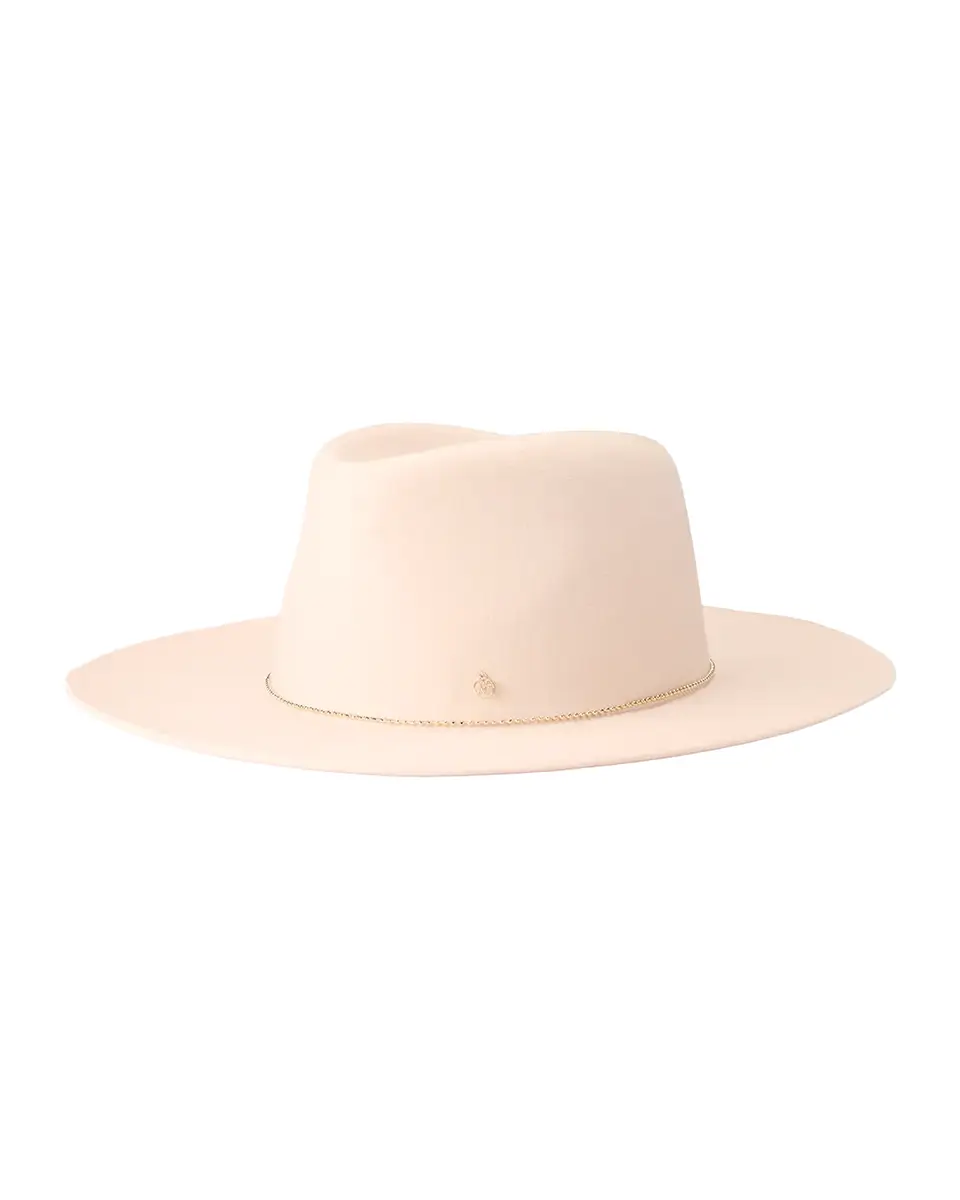 Maison Michel Mimi Chain-Embellished Wool Felt Fedora | Thumbnail 2 Maison Michel Mimi Chain-Embellished Wool Felt Fedora | Thumbnail 2