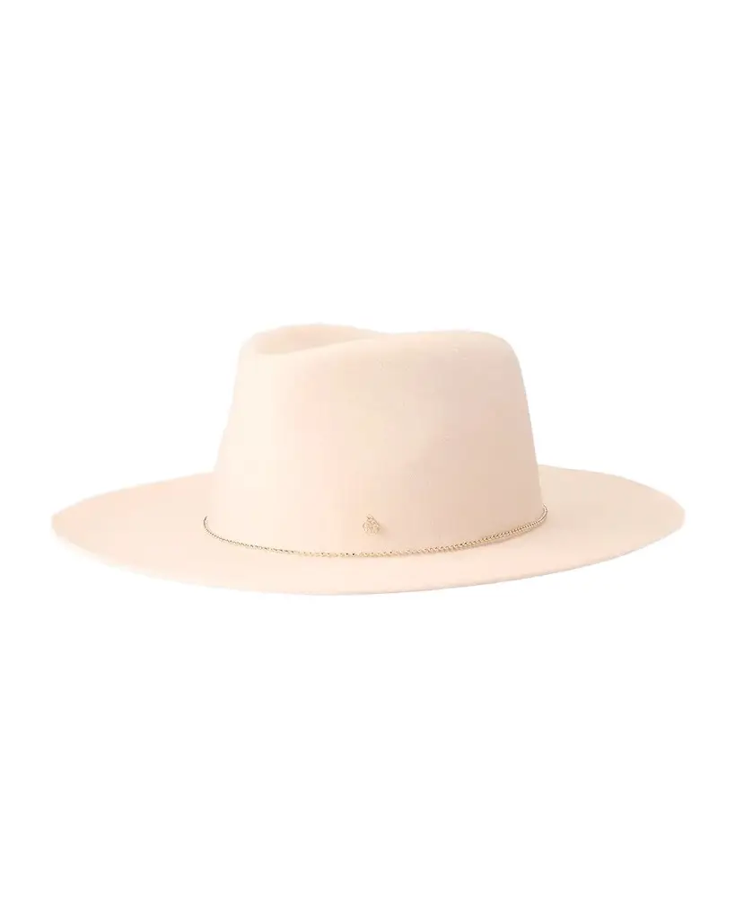 Maison Michel Mimi Chain-Embellished Wool Felt Fedora
