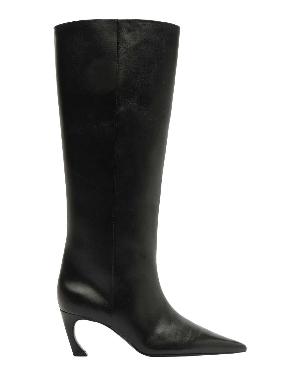 Lexi Leather Mid Knee-High Boots