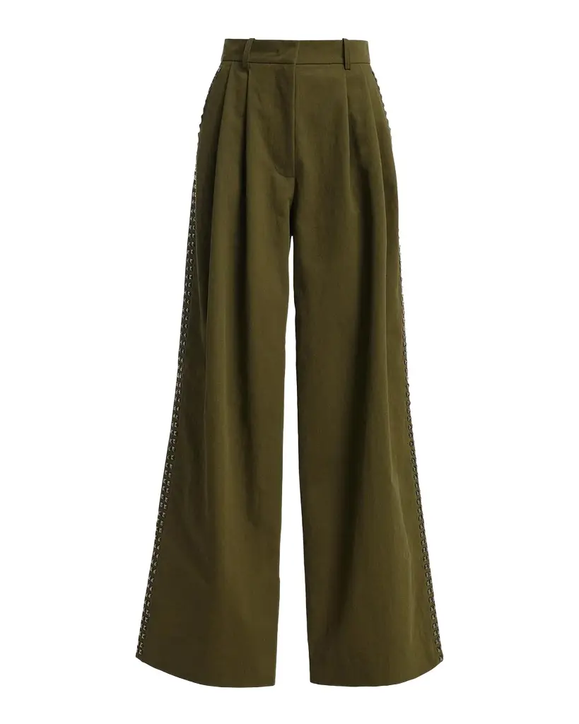 Essentiel Antwerp Korrupt Studded Pleated Wide-Leg Trousers