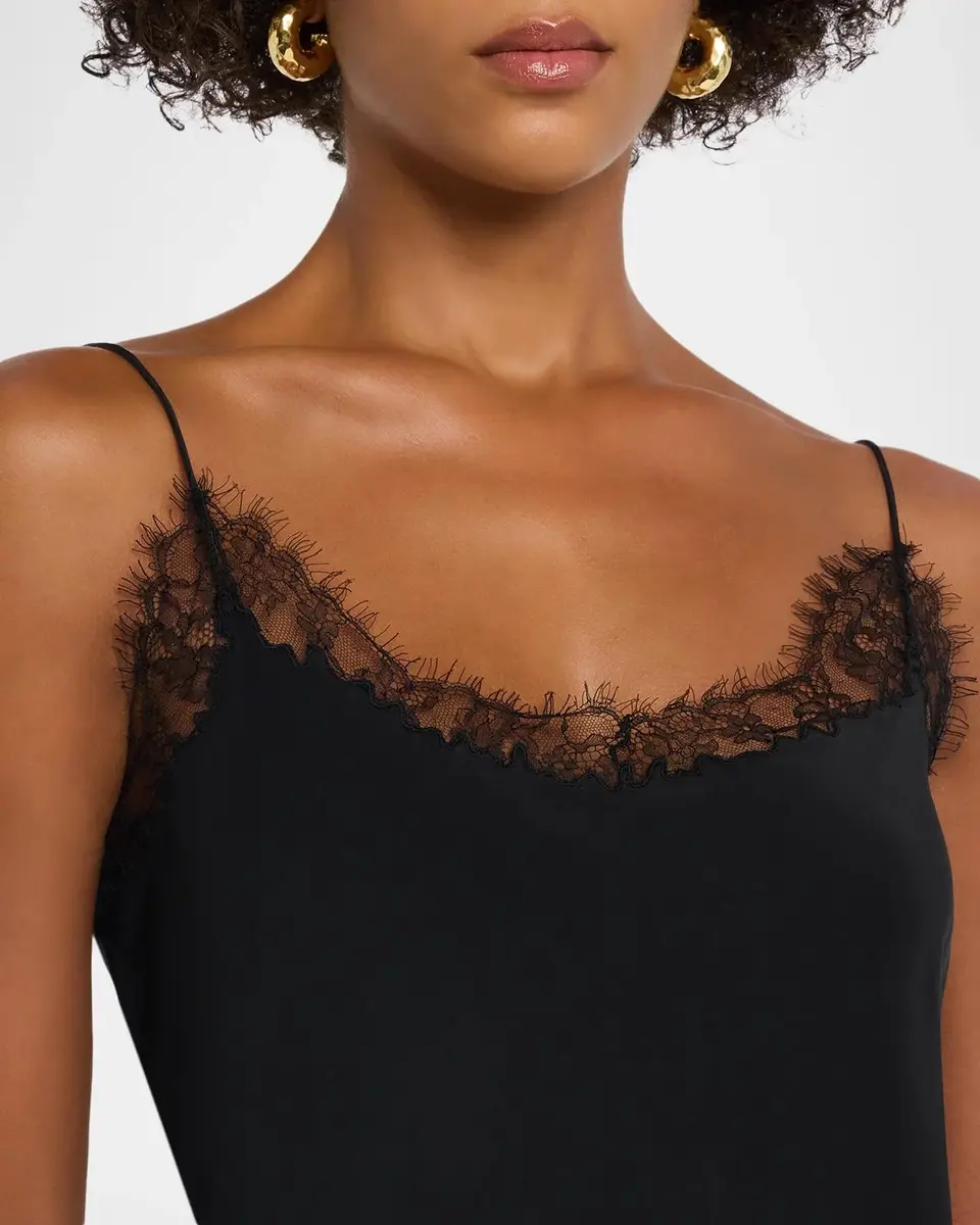 Lafayette 148 New York Cropped Lace-Trim Silk Cami | Thumbnail 5 Lafayette 148 New York Cropped Lace-Trim Silk Cami | Thumbnail 5