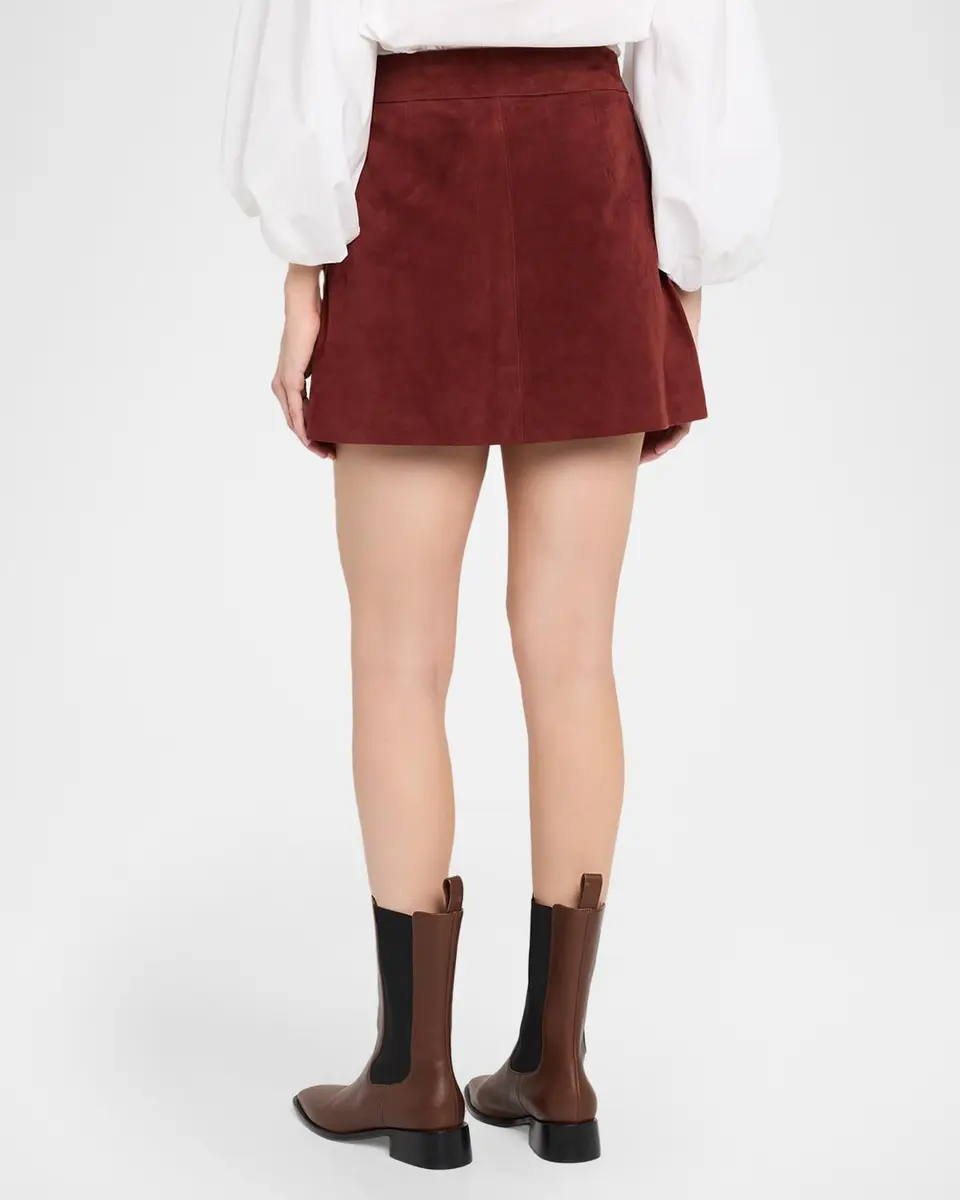 TANYA TAYLOR Fran Suede Mini Skirt | Thumbnail 3 TANYA TAYLOR Fran Suede Mini Skirt | Thumbnail 3