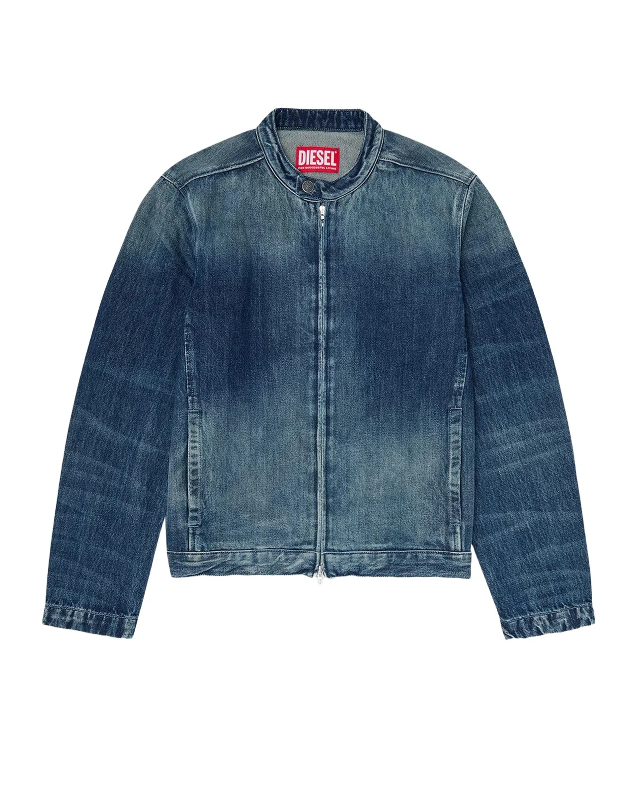 Men's D-Glory Band-Collar Denim Jacket