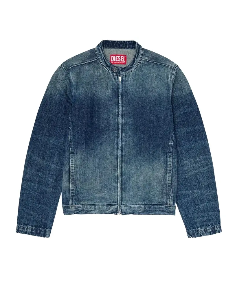 Diesel Men's D-Glory Band-Collar Denim Jacket
