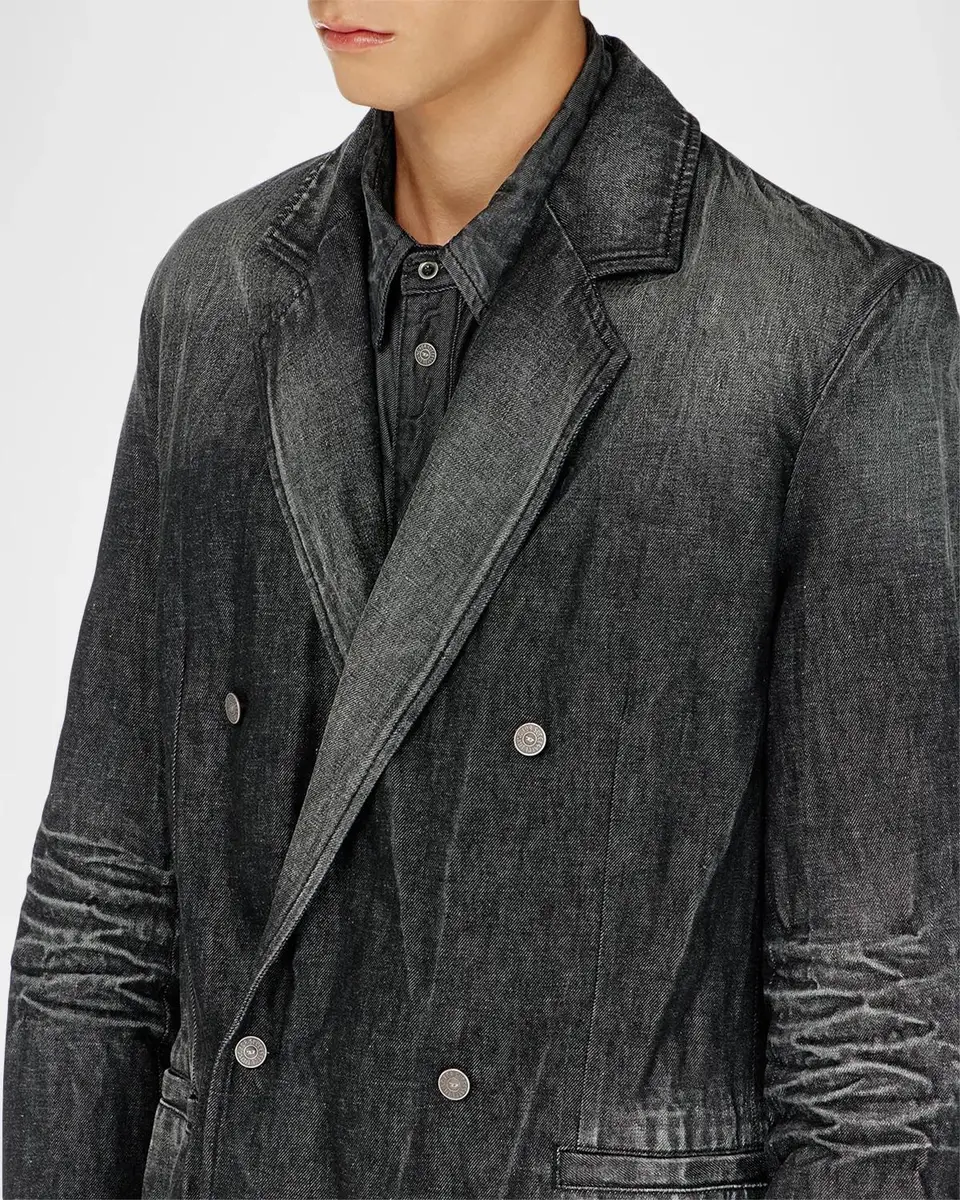 Diesel Men's D-Kot-Fsj Denim Double-Breasted Blazer | Thumbnail 5 Diesel Men's D-Kot-Fsj Denim Double-Breasted Blazer | Thumbnail 5