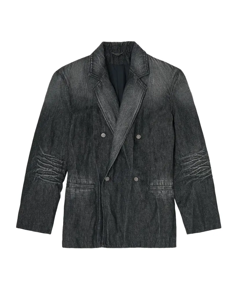 Diesel Men's D-Kot-Fsj Denim Double-Breasted Blazer