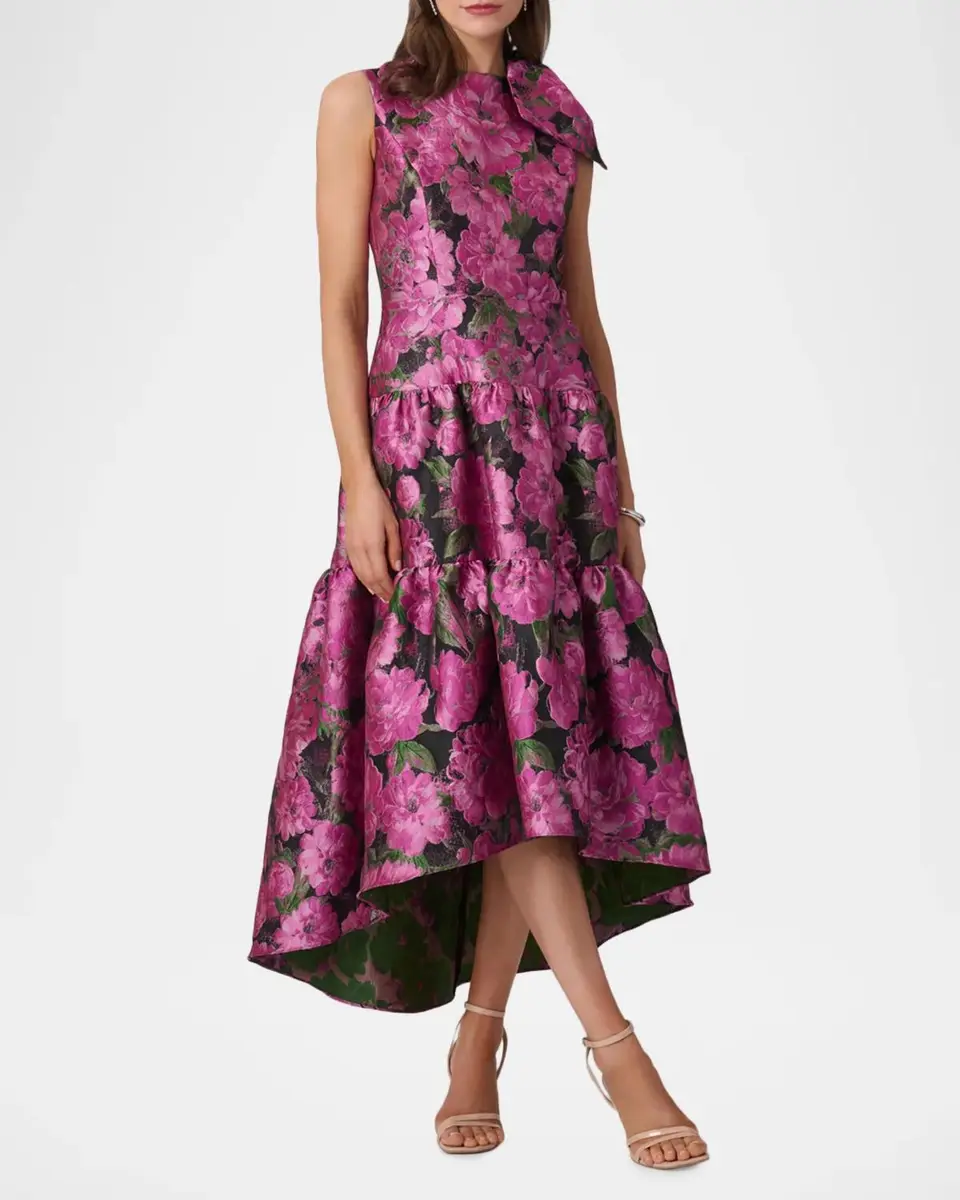 Shoshanna Essex Tiered Floral-Print Midi Dress | Thumbnail 2 Shoshanna Essex Tiered Floral-Print Midi Dress | Thumbnail 2