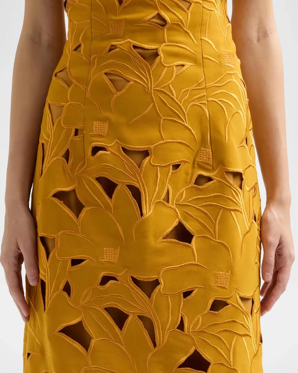 SACHIN & BABI Pamela Embroidered Strapless Midi Dress | Thumbnail 5