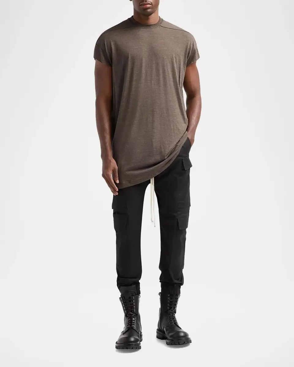 Rick Owens Jumbo Wool-Silk Crewneck T-Shirt | Thumbnail 2 Rick Owens Jumbo Wool-Silk Crewneck T-Shirt | Thumbnail 2
